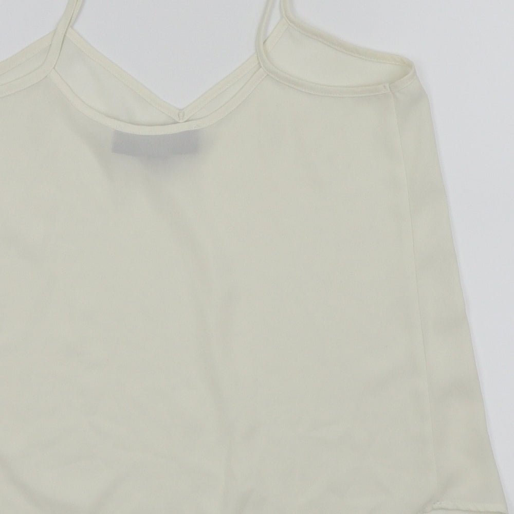 Topshop Womens White Camisole Tank Size 6
