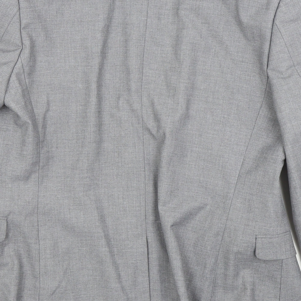 Topman Mens Grey Jacket Suit Jacket Size 38