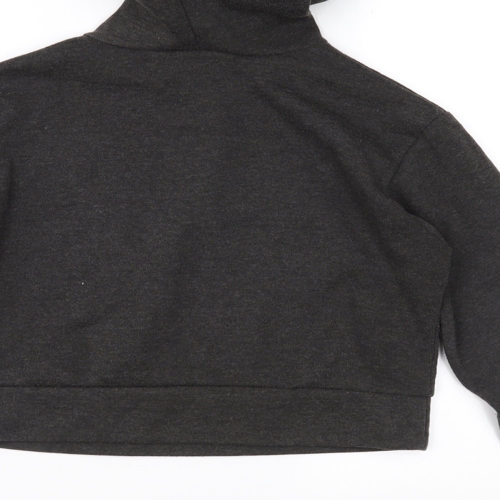 Style PLUS Womens Grey Pullover Hoodie Size S