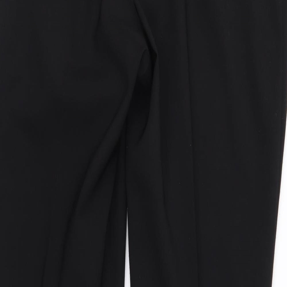 AMARANTO Womens Black Trousers Size 10 L31 in