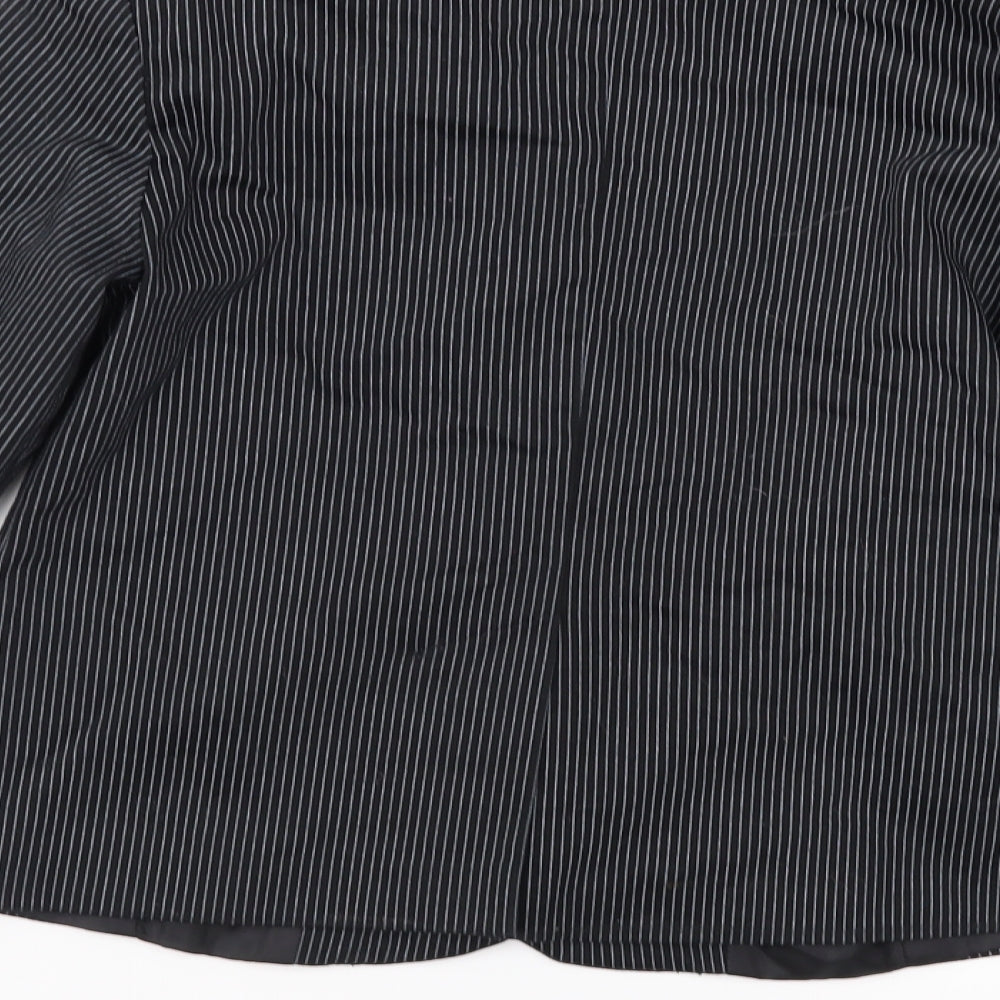 id:X Girls Black Striped Jacket Size 10 Years
