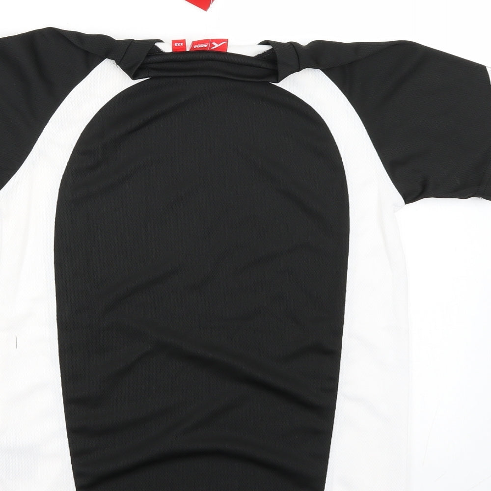 akoa Boys Black Rayon Basic T-Shirt Size 2XS