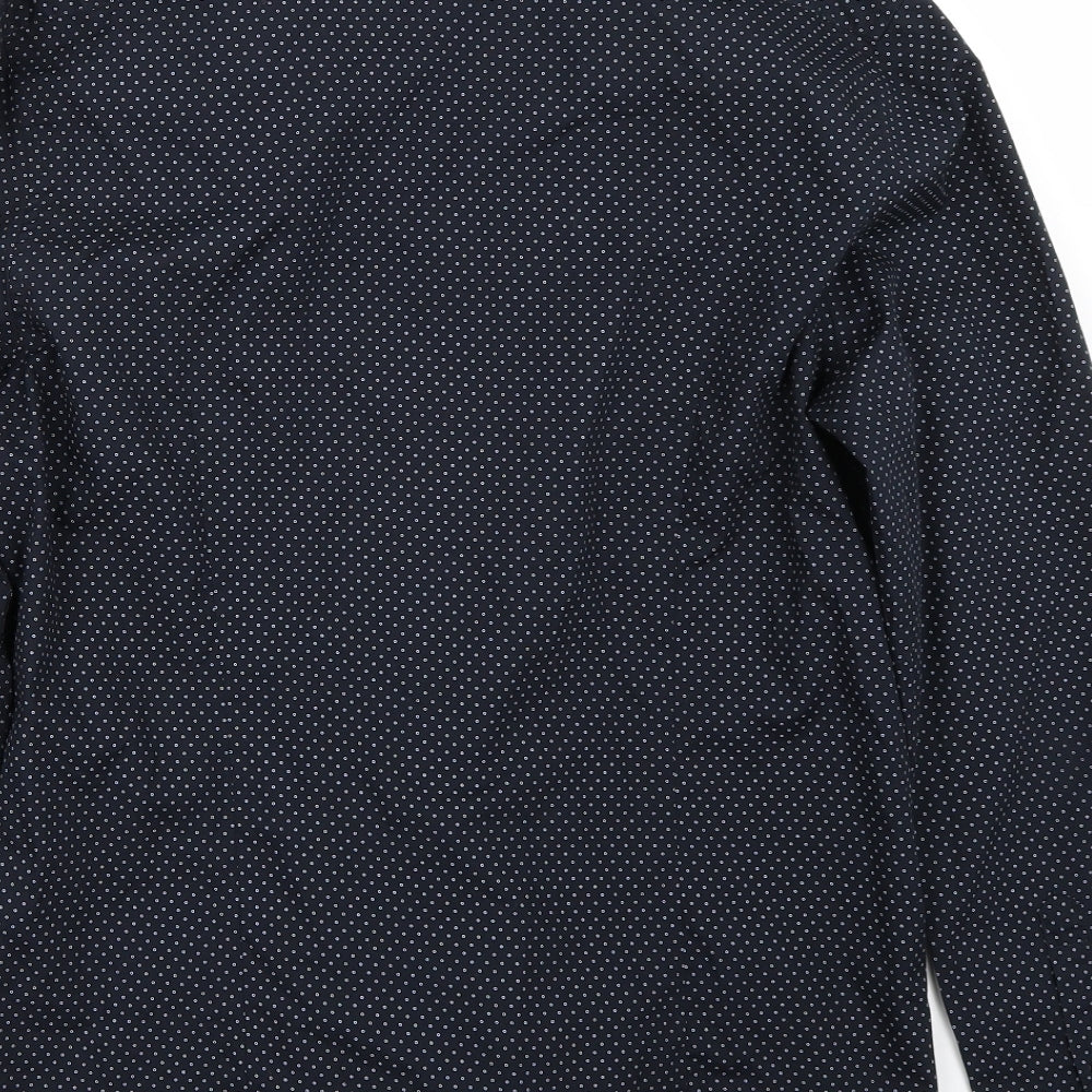 H&M Mens Blue Button-Up Size M