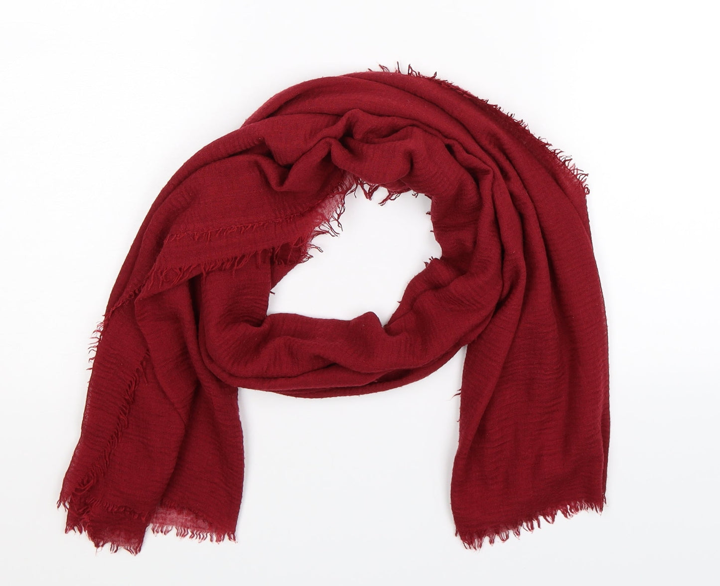 Preworn Womens Red Knit Scarf