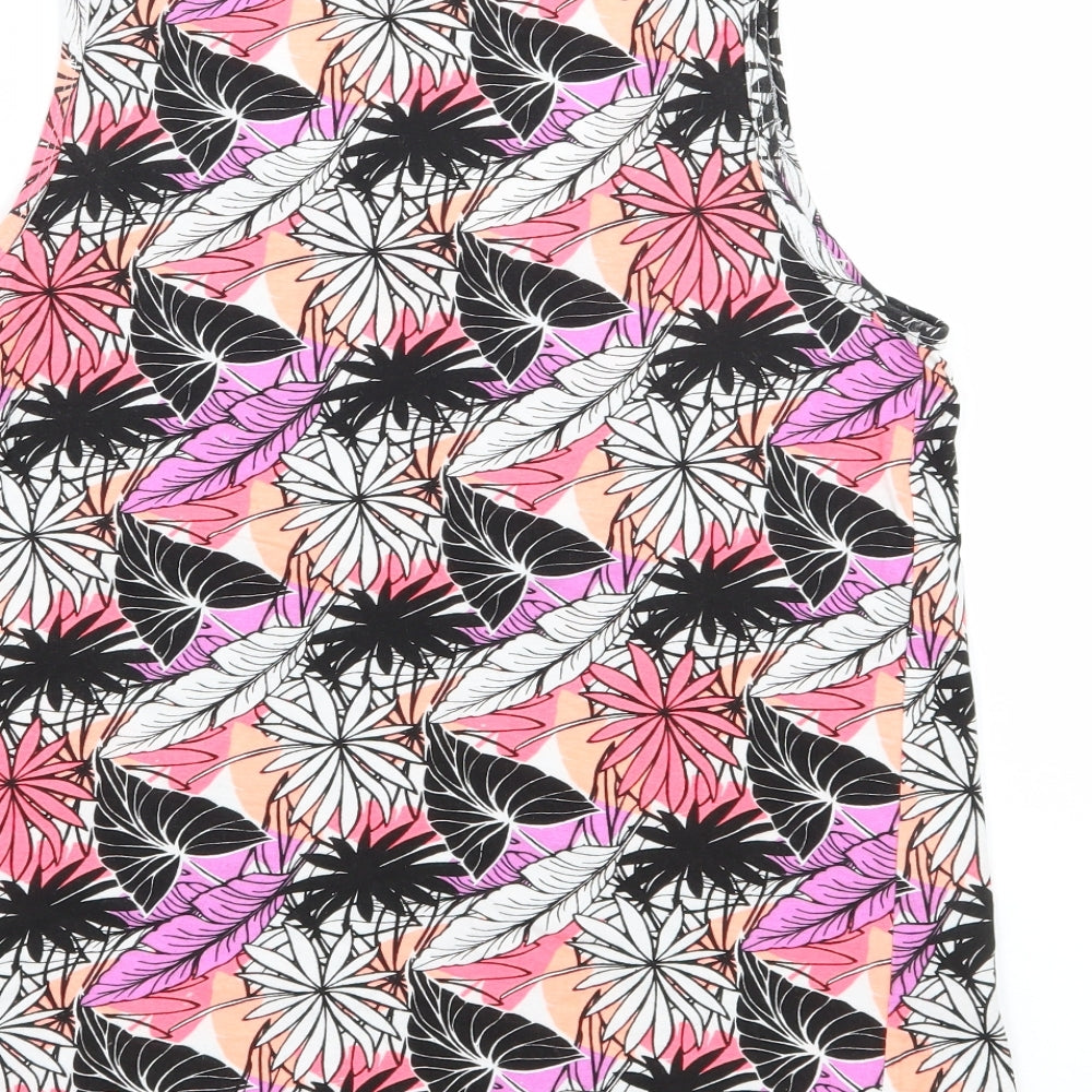 Pep & Co Womens Pink Floral Basic Blouse Size 10
