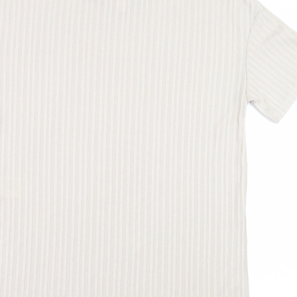 H&M Womens Beige Basic Blouse Size XS