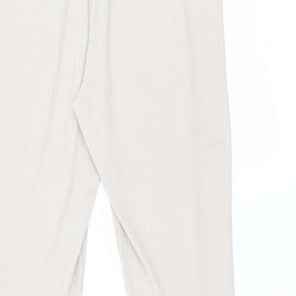 PRETTYLITTLETHING Womens Beige Trousers Size 12 L30 in