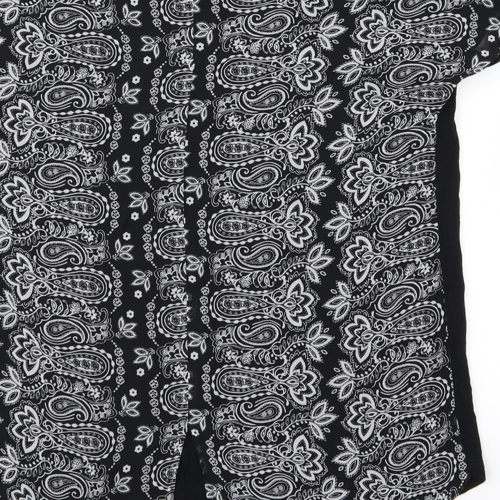 Papaya Womens Black Basic Blouse Size 8