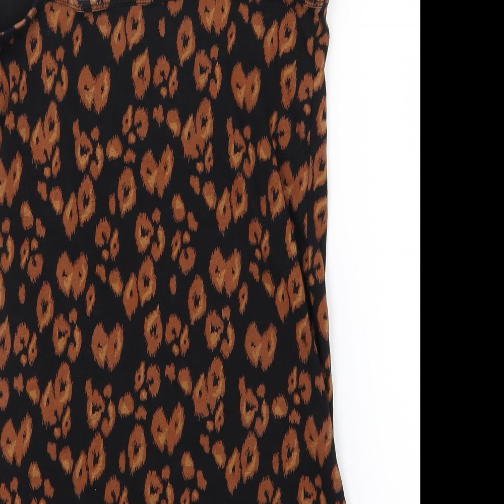 NEXT Womens Orange Animal Print Basic Tank Size 10
