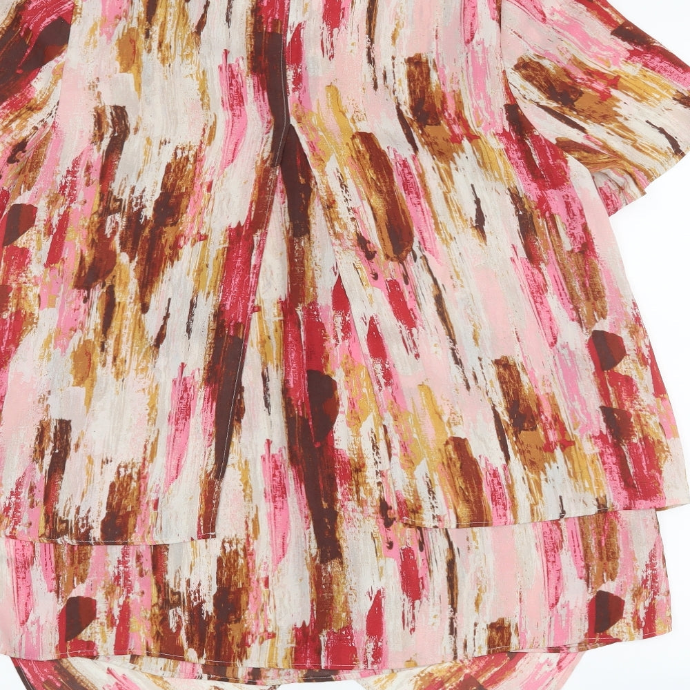 H by Halston Womens Pink Basic Blouse Size 14