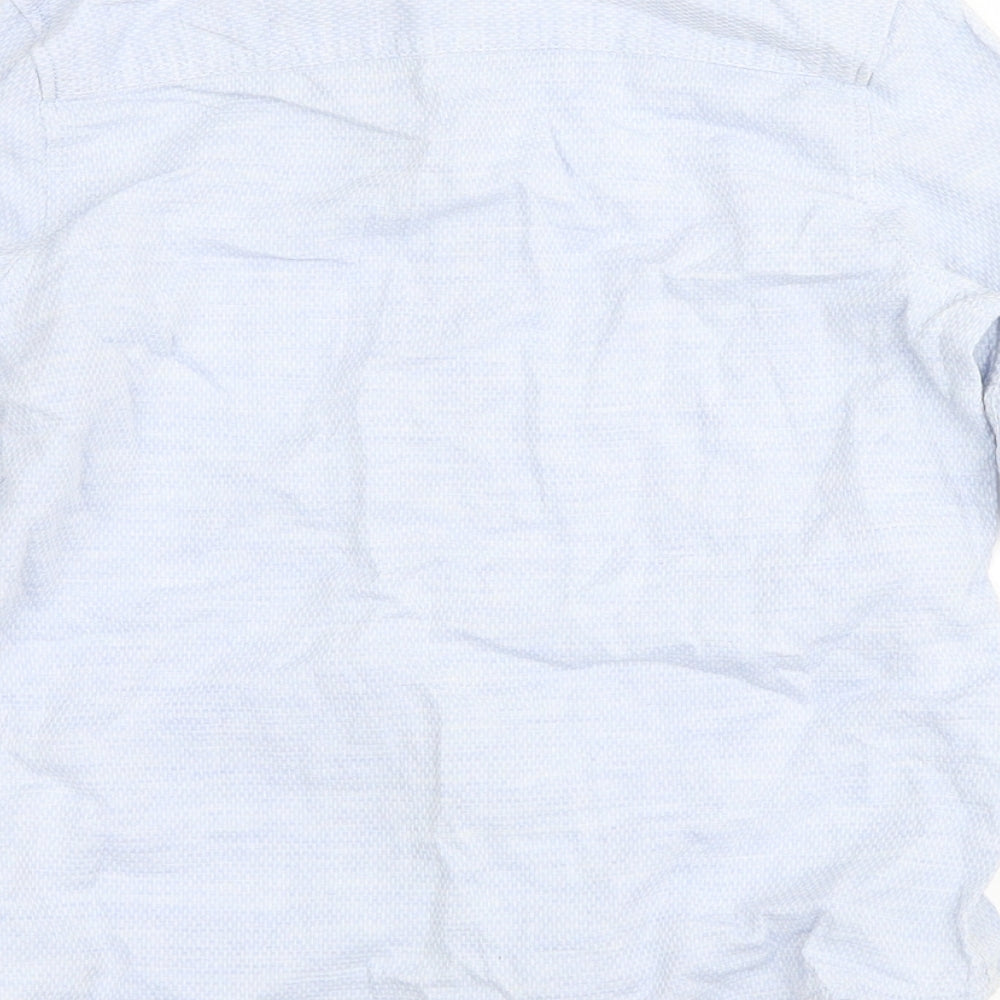 H&M Boys Blue Basic Button-Up Size 5-6 Years