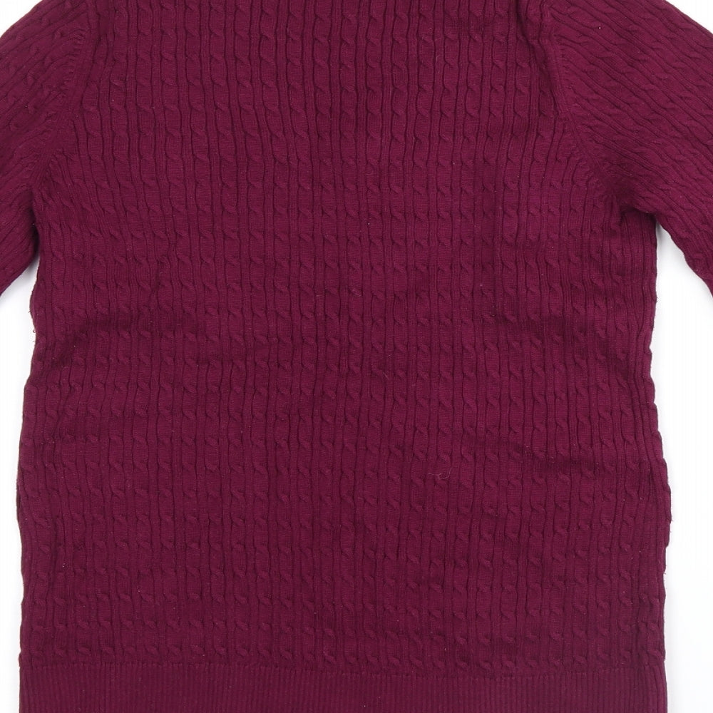 Land's End Womens Purple Pullover Jumper Size S
