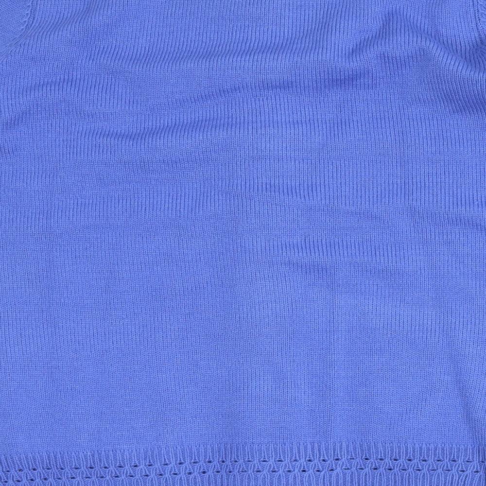 bm collection Womens Blue Cardigan Jumper Size M