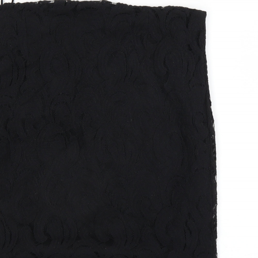 Items Womens Black A-Line Skirt Size L
