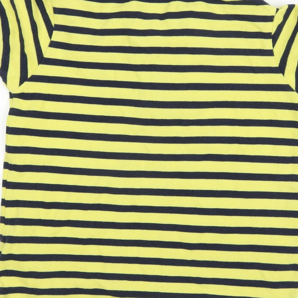 Preworn Boys Yellow Striped Basic Polo Size M