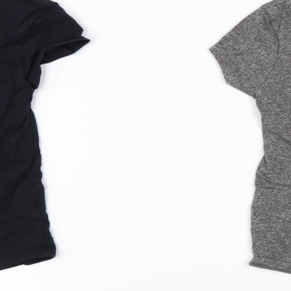 Very Girls Grey Basic T-Shirt Size 9-10 Years - 2 PACK