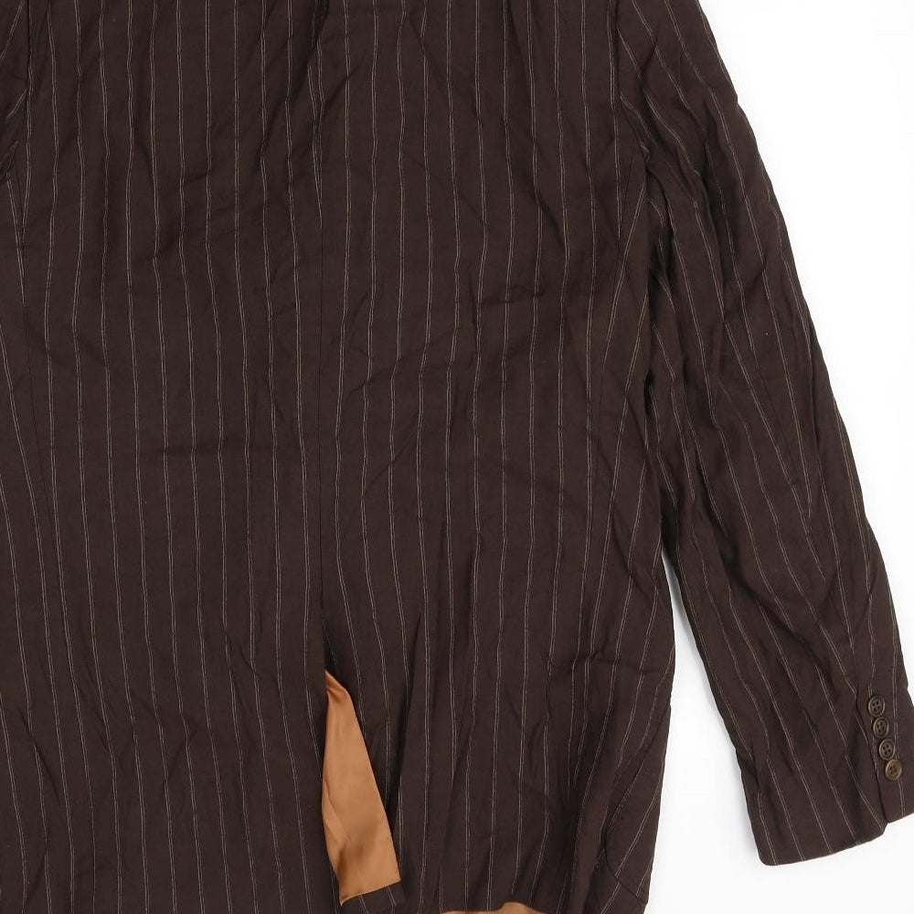 Preworn Mens Brown Jacket Blazer Size L