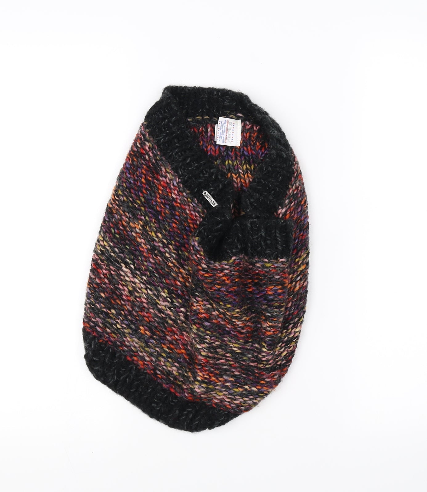 Preworn Womens Multicoloured Herringbone Scarf