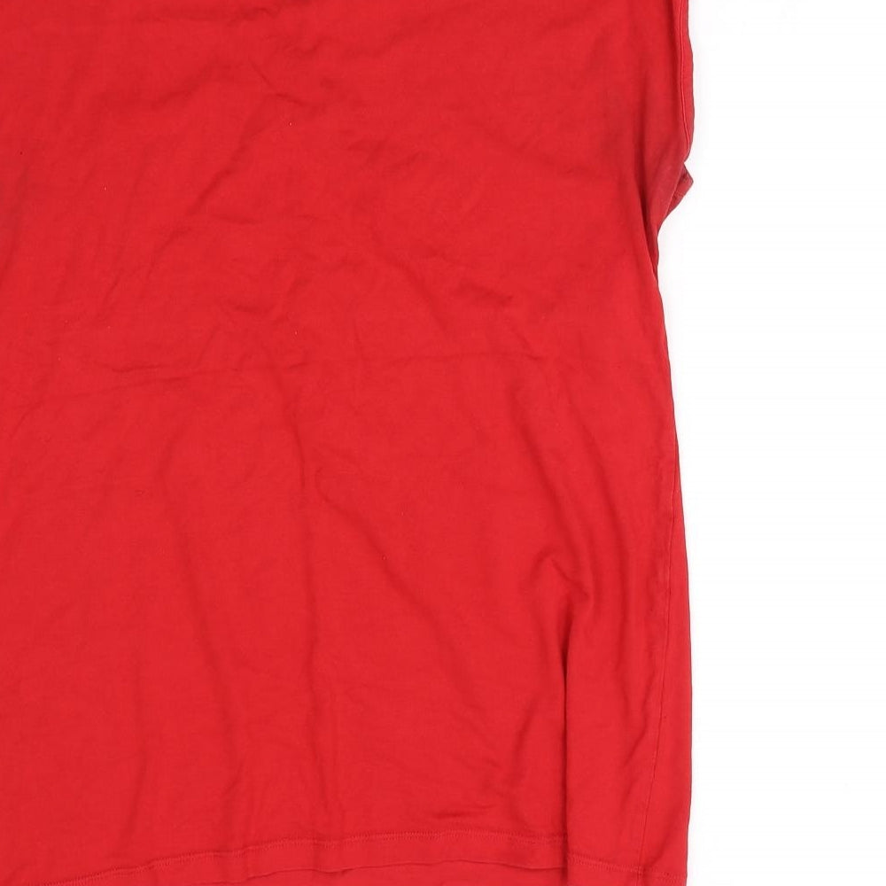 Lipsy Womens Red Basic T-Shirt Size 10