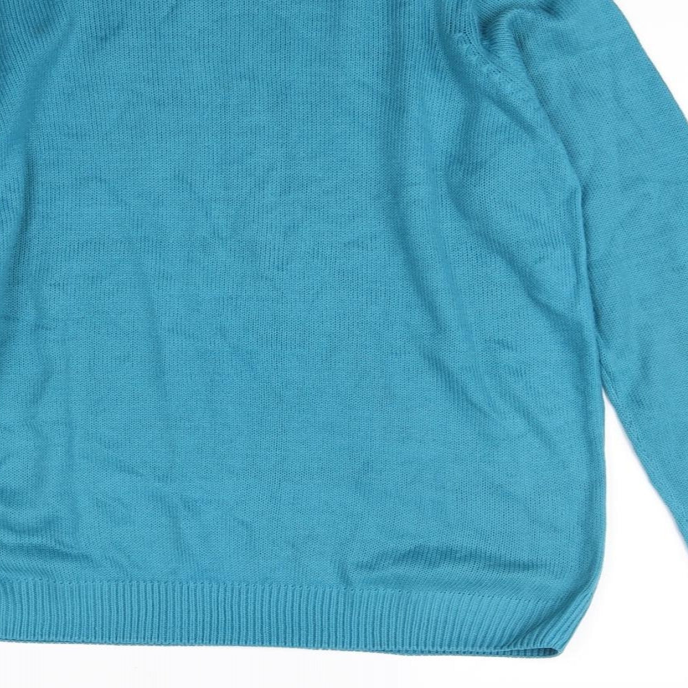 Isle Womens Green Pullover Jumper Size M