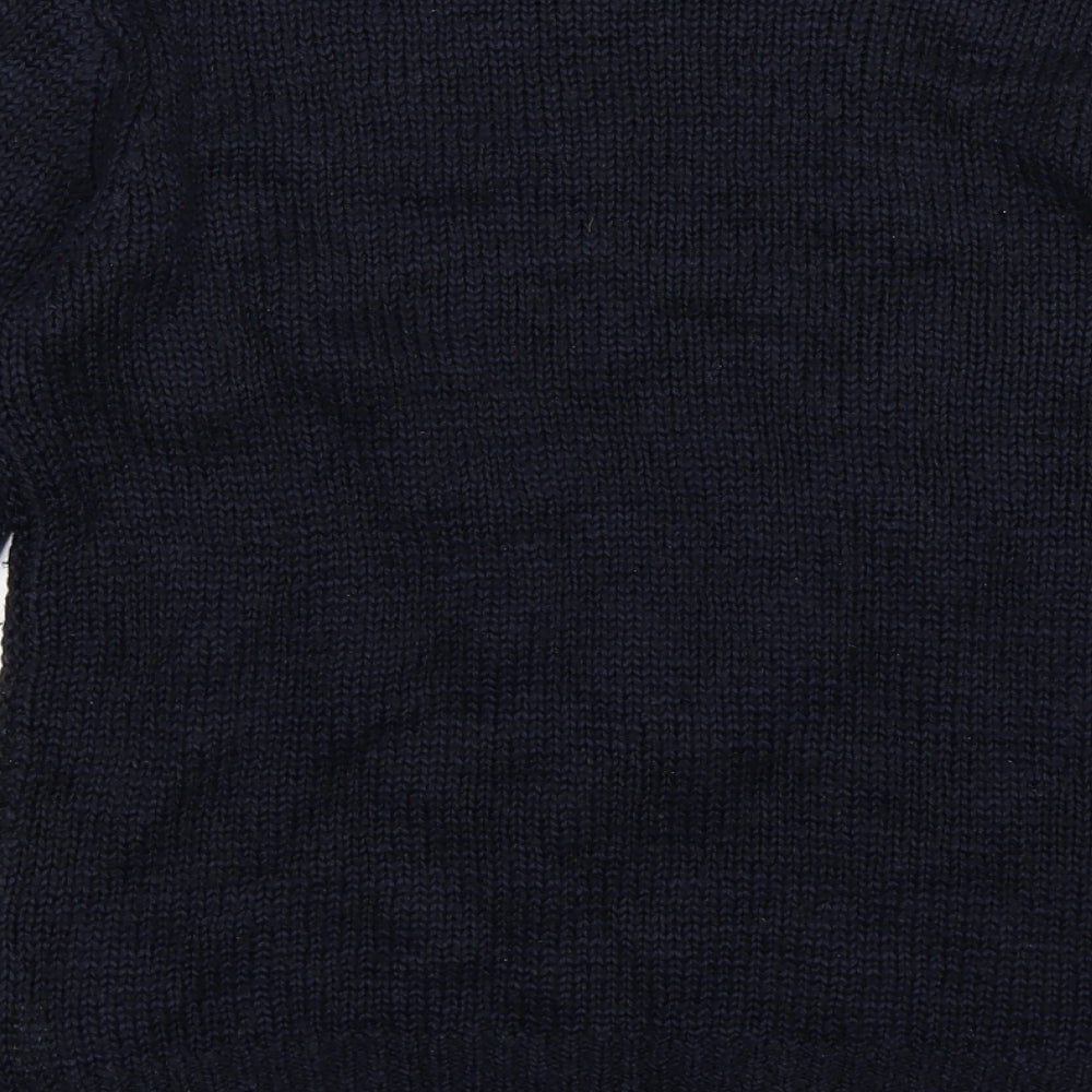 FOREVER 21 Womens Blue Knit Pullover Jumper Size M - tassel front
