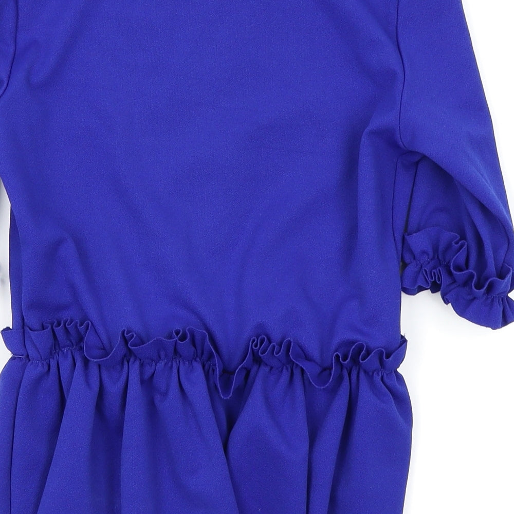 Select Womens Blue Basic Polo Size 8
