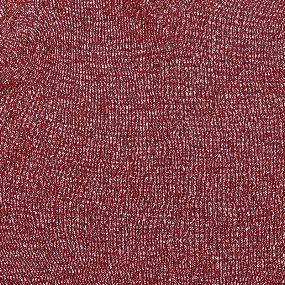 Bonmarché Womens Red Pullover Jumper Size S - glittery