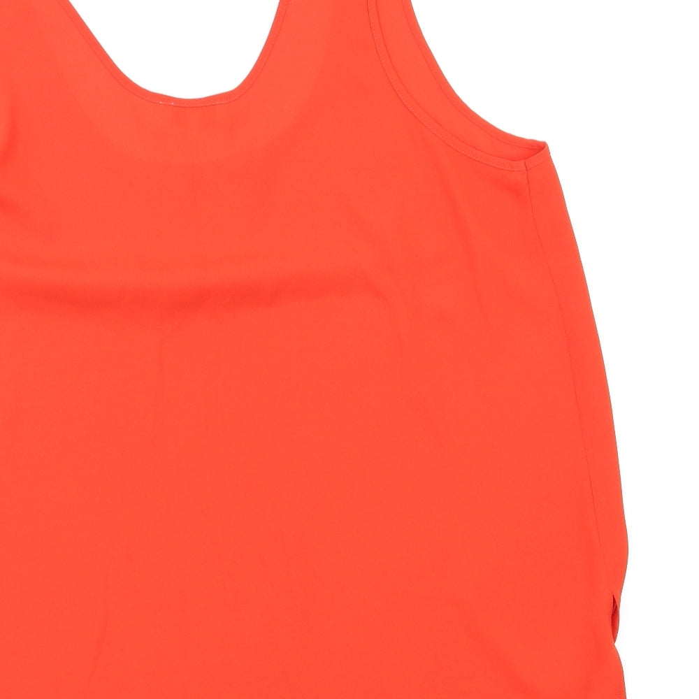 Payapa Womens Red Basic Blouse Size 14