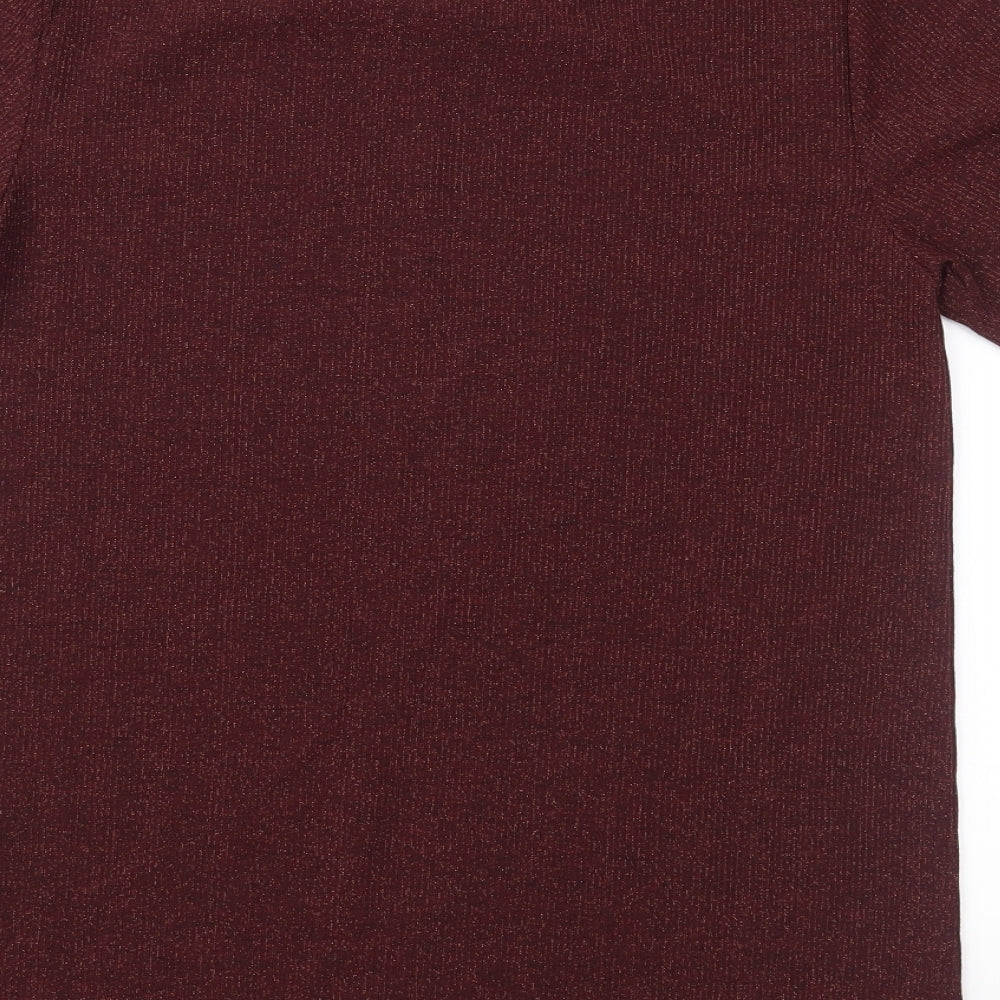 New Look Womens Red Basic T-Shirt Size 6