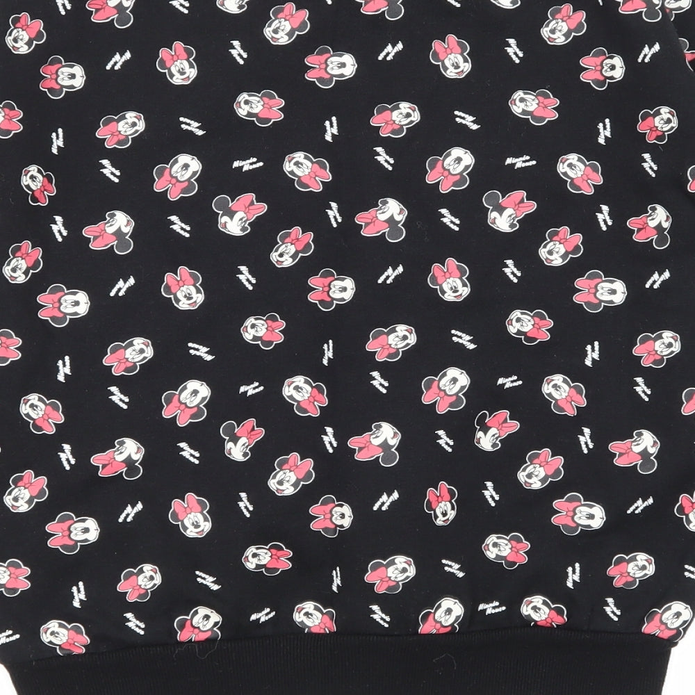 Brand and care label for Primark women’s black animal print pullover sweatshirt, size UK 6