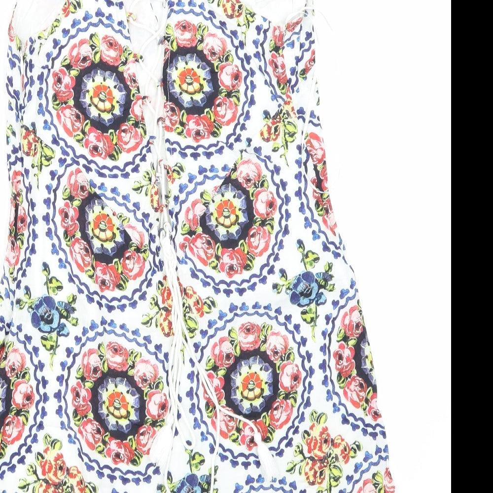the jetset Womens White Argyle/Diamond Shirt Dress Size S