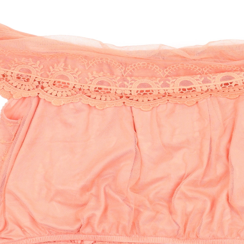 New Look Womens Orange Basic Blouse Size 14