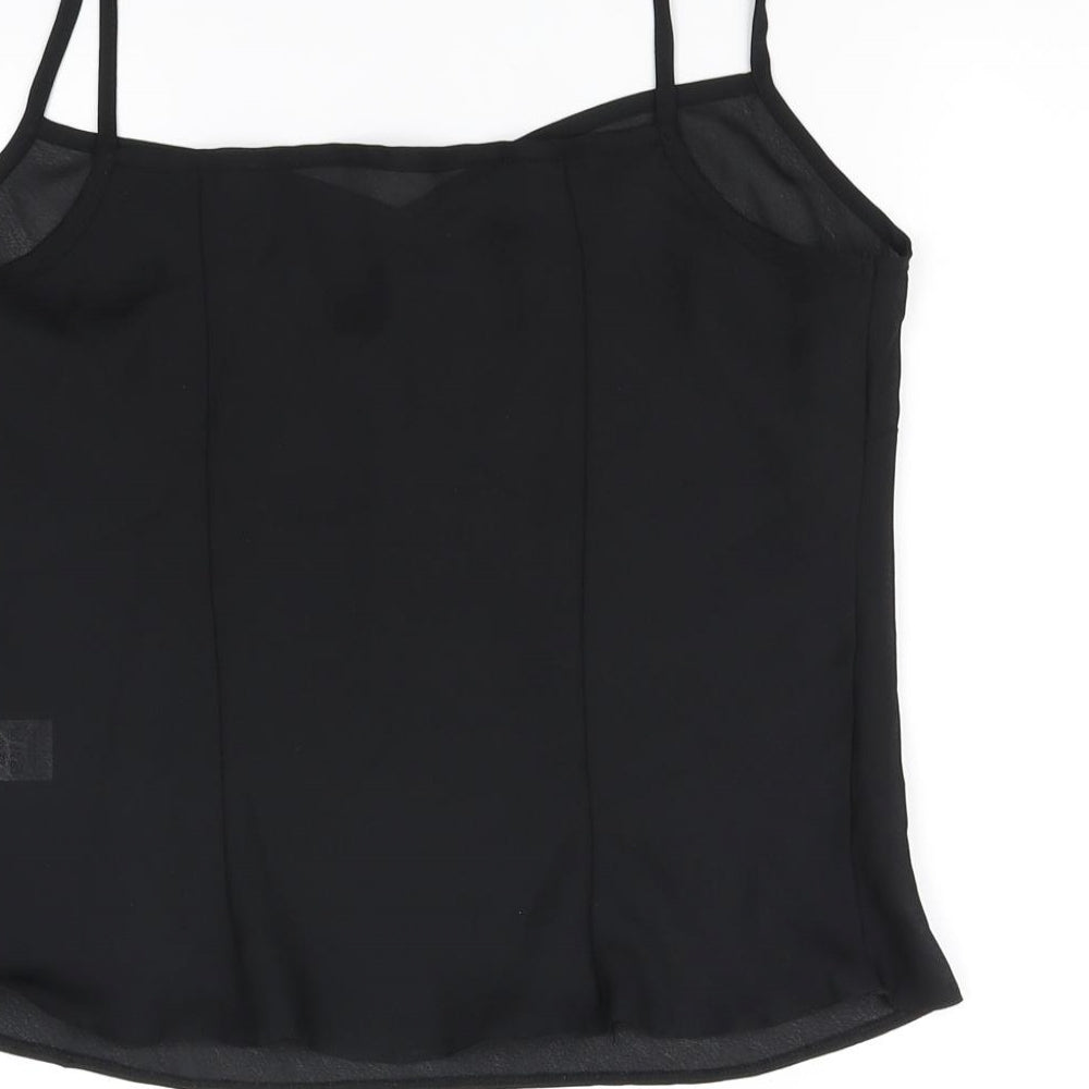 Preworn Womens Black Basic Tank Size 14