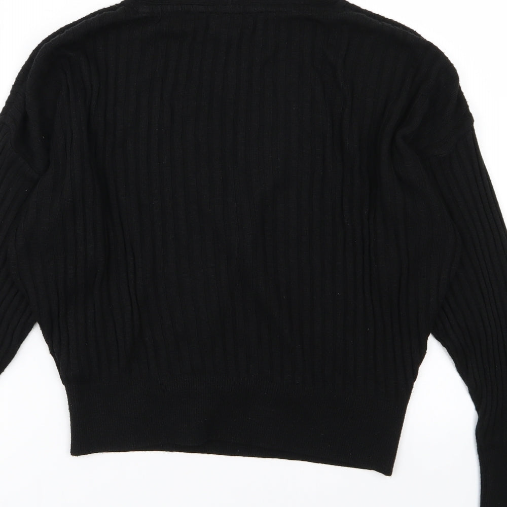 Miss Selfridge Womens Black Knit Pullover Jumper Size 6