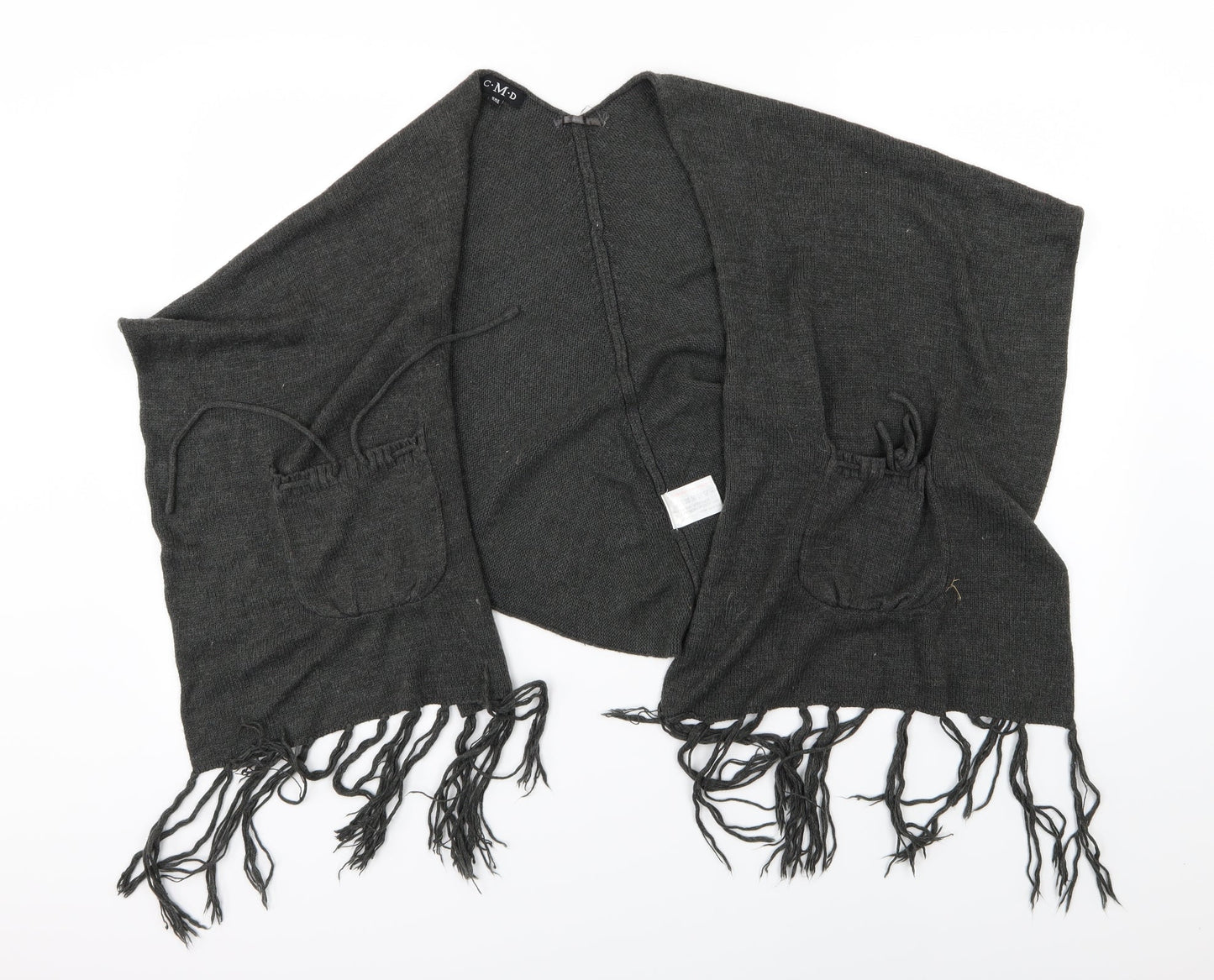 CMD Womens Grey Knit Shawl/Wrap