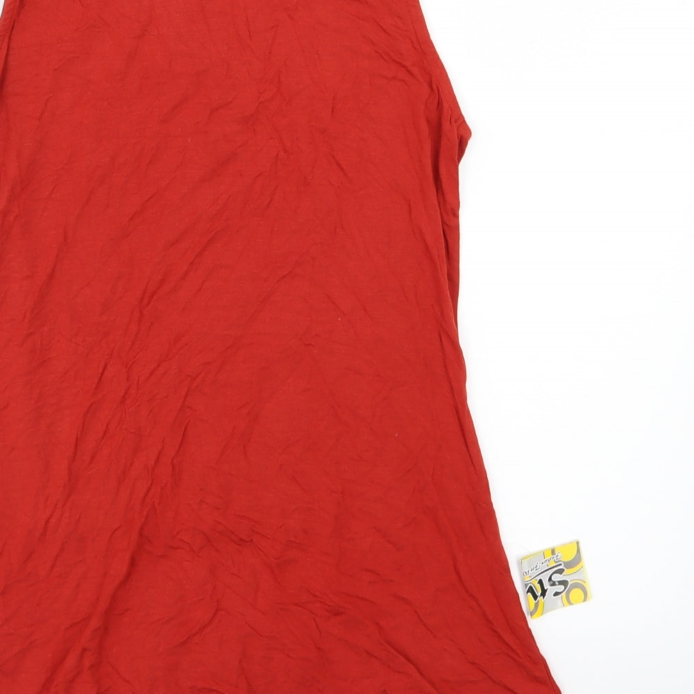 Rozanna Womens Red Jersey Basic Tank Size M