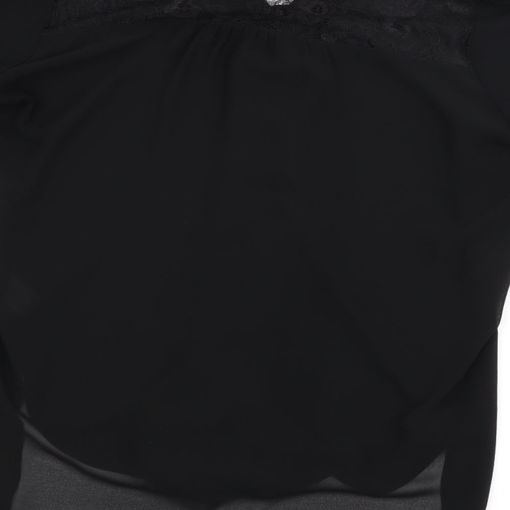 Dorothy Perkins Womens Black Basic Blouse Size 8