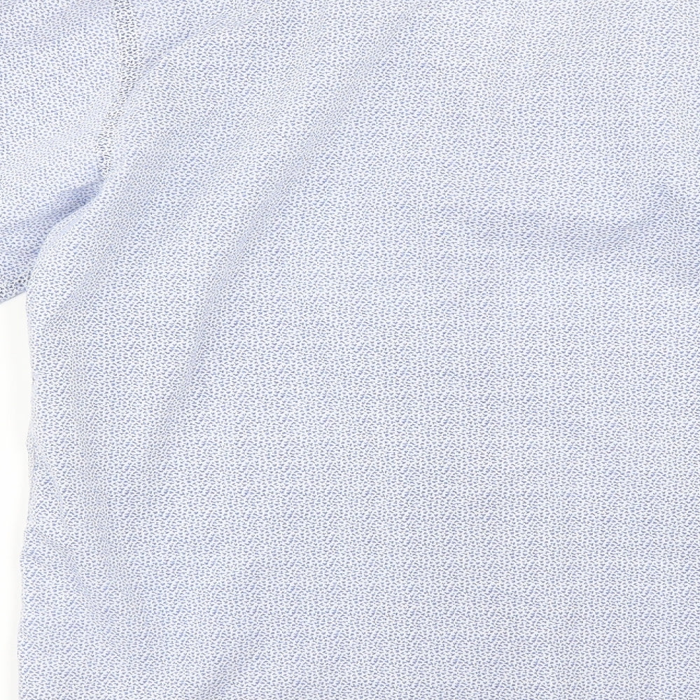 Primark Mens Blue Floral Button-Up Size M