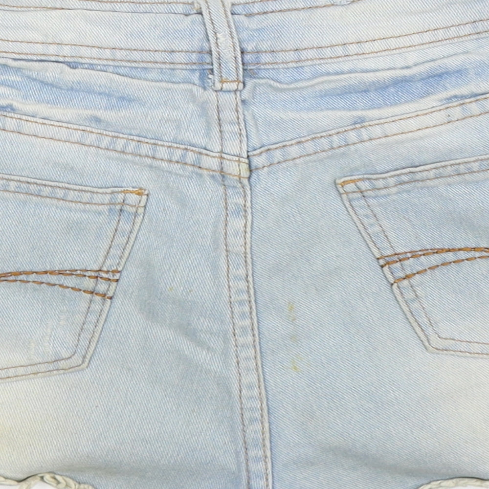 Denim Co Womens Blue Denim Hot Pants Shorts Size 8 - Distressed