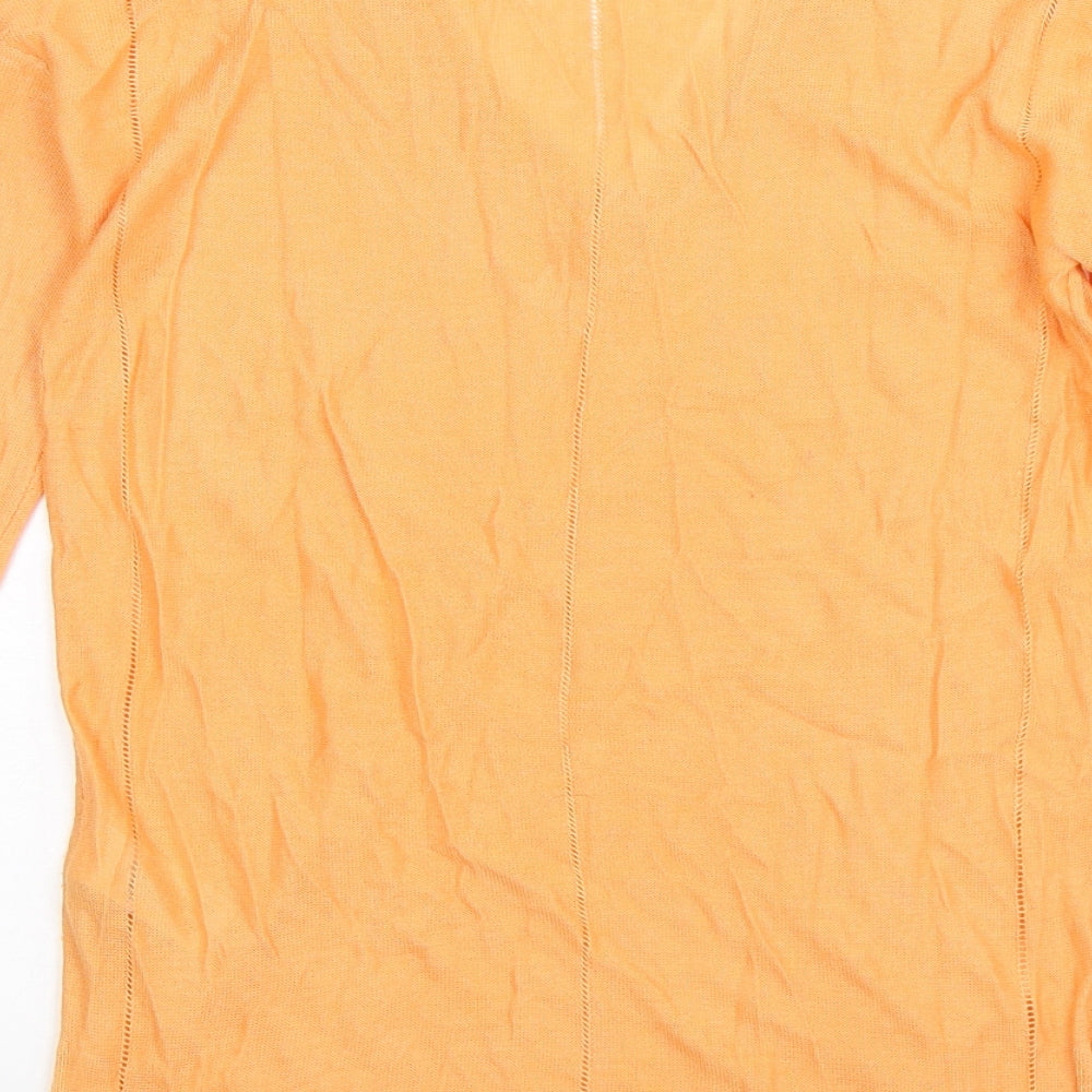 NEXT Womens Orange Knit Pullover Jumper Size 6