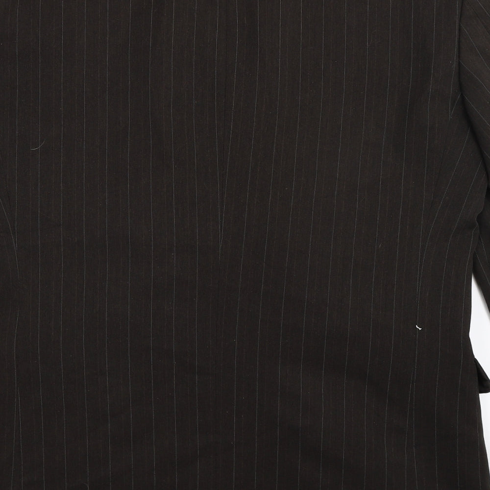 Taylor & Wright Mens Black Striped Jacket Suit Jacket Size 40
