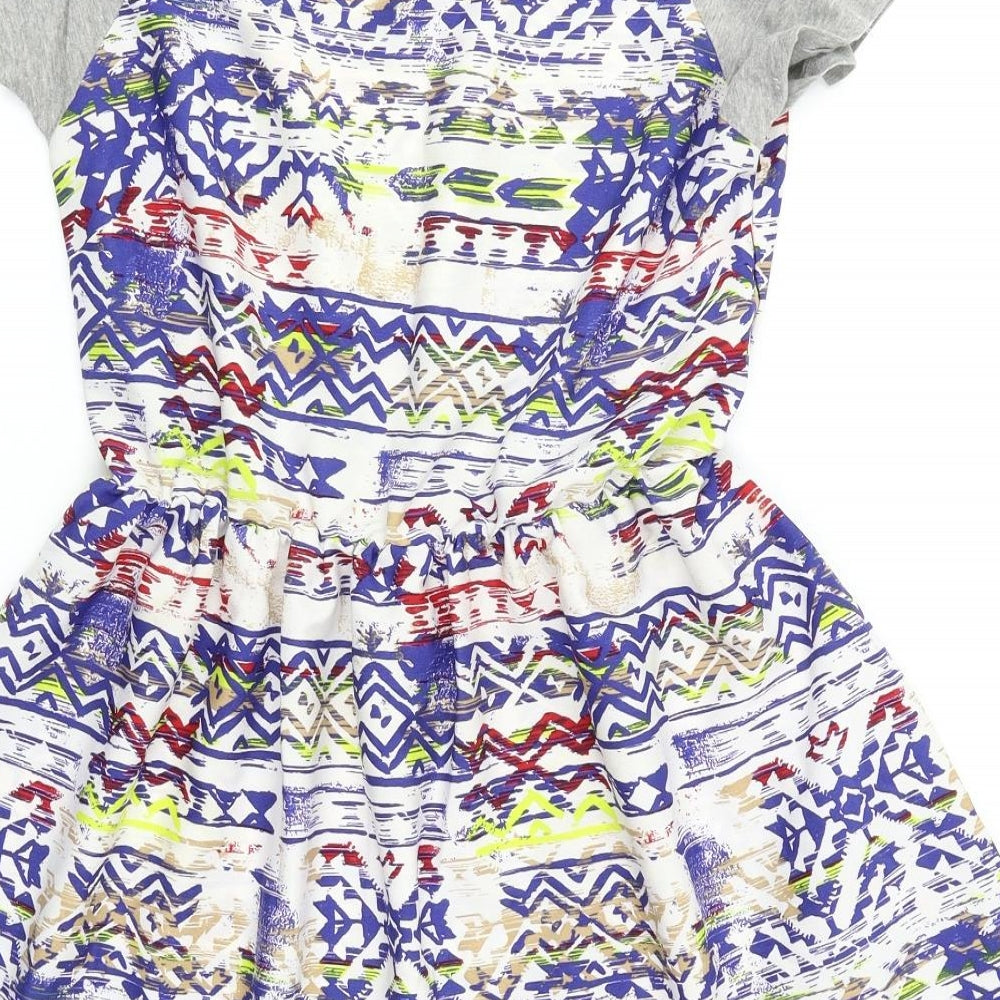 Atmosphere Womens Multicoloured Geometric Fit & Flare Size 8