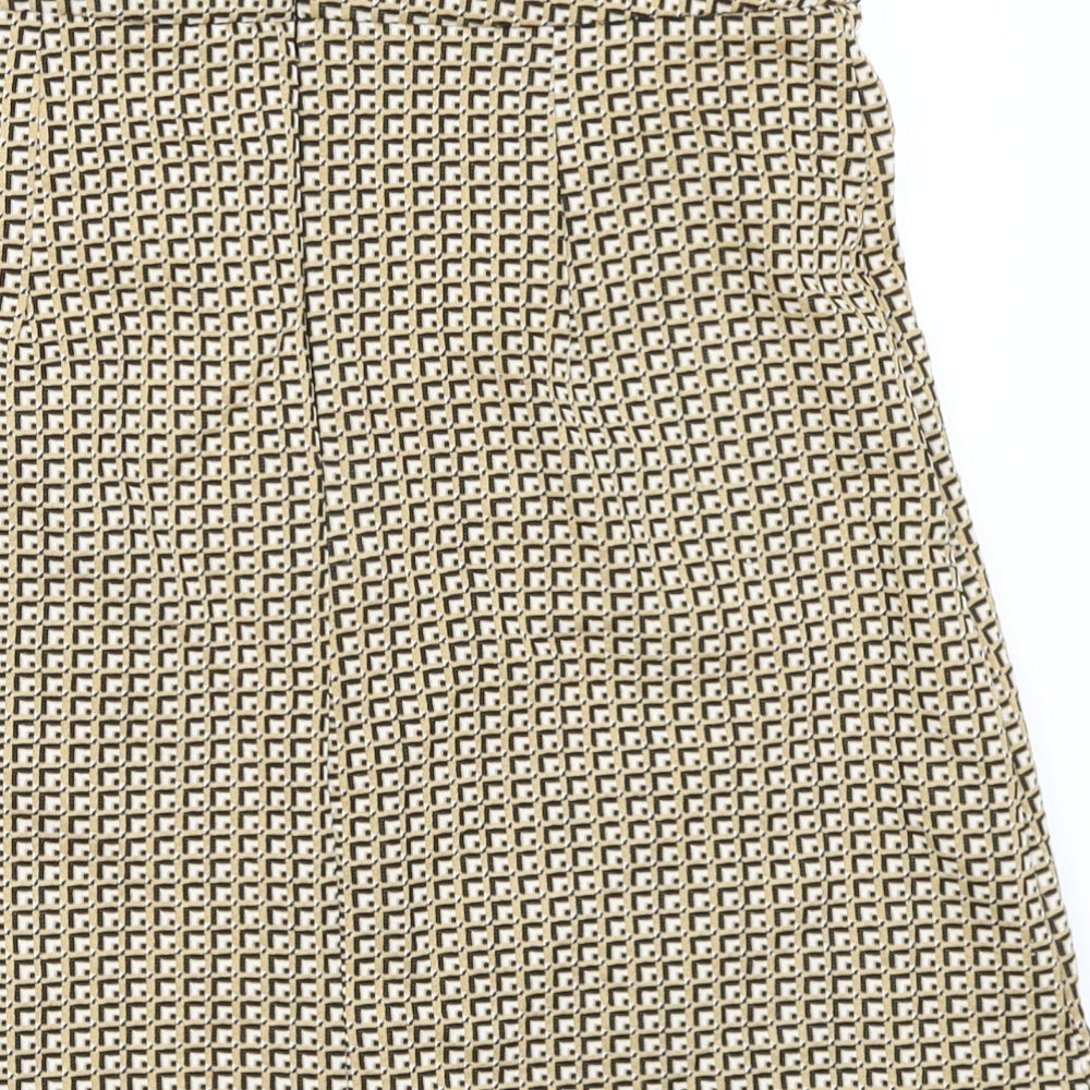 Dorothy Perkins Womens Yellow Geometric Straight & Pencil Skirt Size 8