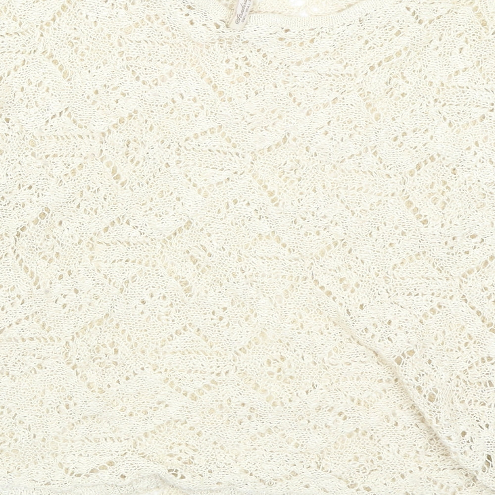Stradivarius Womens White Pullover Jumper Size 16