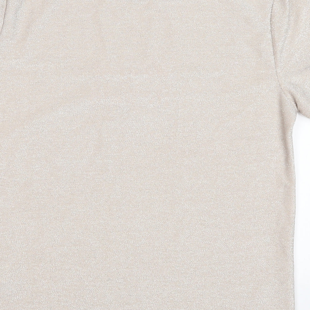 New Look Womens Silver Basic Polo Size 12