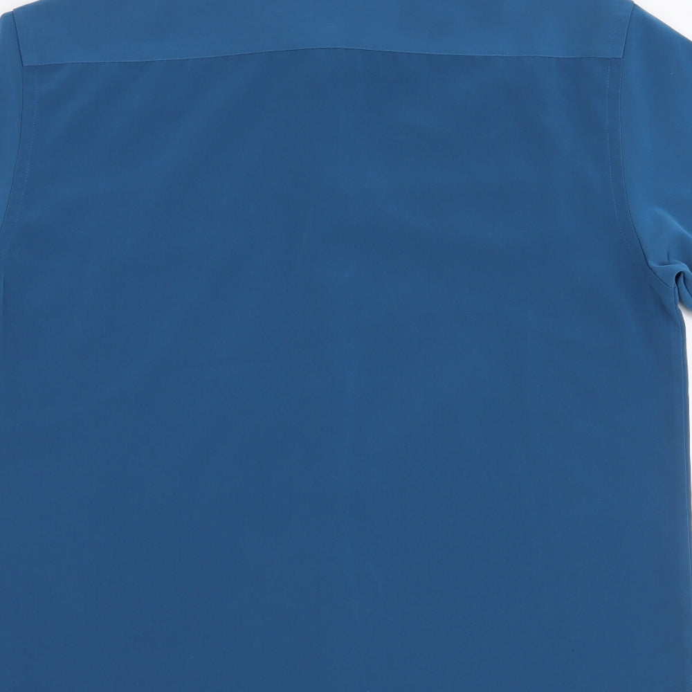 Jonathan Adams Mens Blue Button-Up Size S