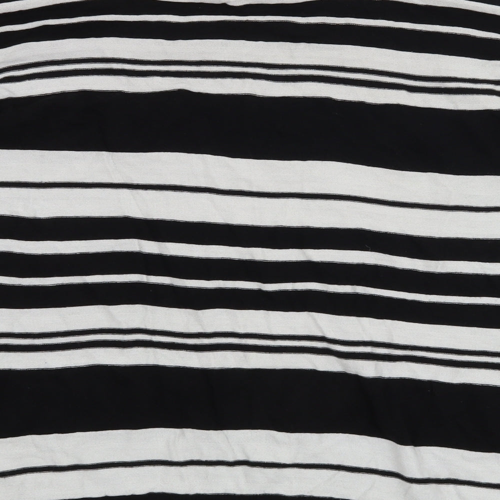 NEXT Womens Black Striped Pullover Jumper Size 14
