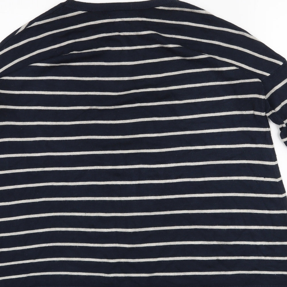 Atmosphere Womens Blue Striped Pullover Jumper Size 8