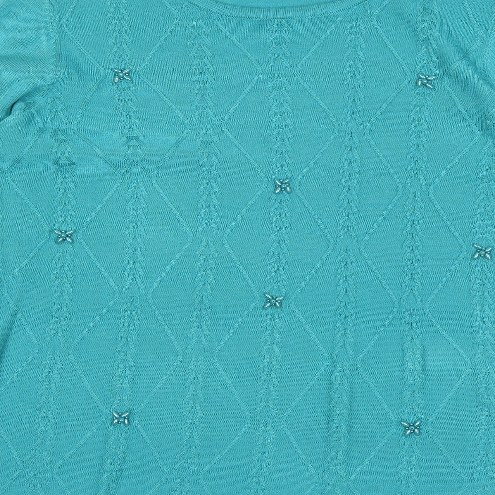 Bonmarché Womens Blue Pullover Jumper Size M