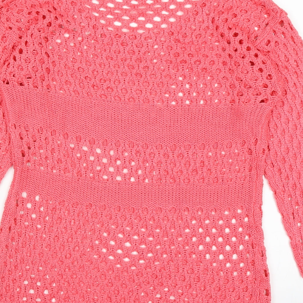 Marble Womens Pink Pullover Jumper Size XS